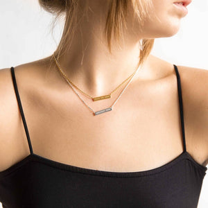 Engraved Bar Pendant: